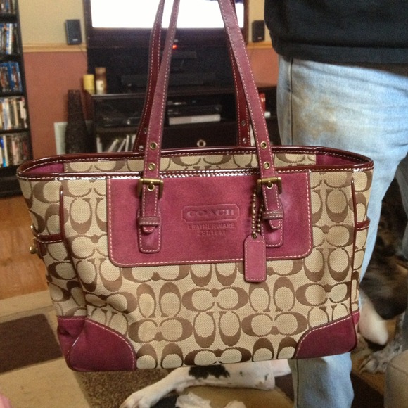 Purple Coach Bag