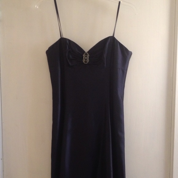 $REDUCED$Dark blue strapless dress-Laundry brand