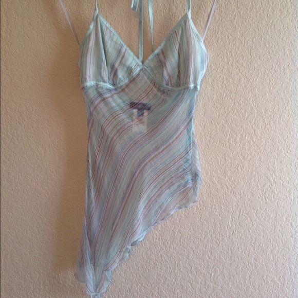 BeBe Sheer Halter Top
