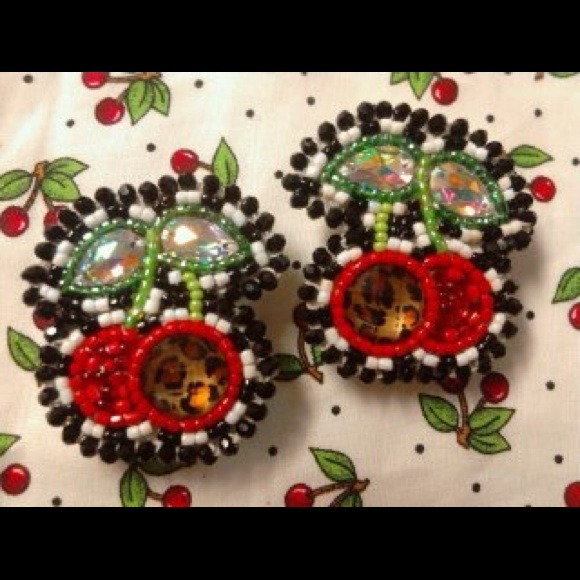 Hand beaded earrings