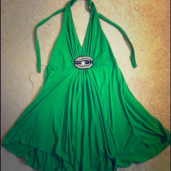⚓ SOLD In Bundle ⚓ Kelly Green Asymmetrical Halter