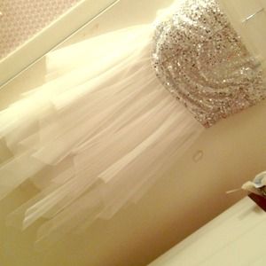 White homecoming sparkly dress