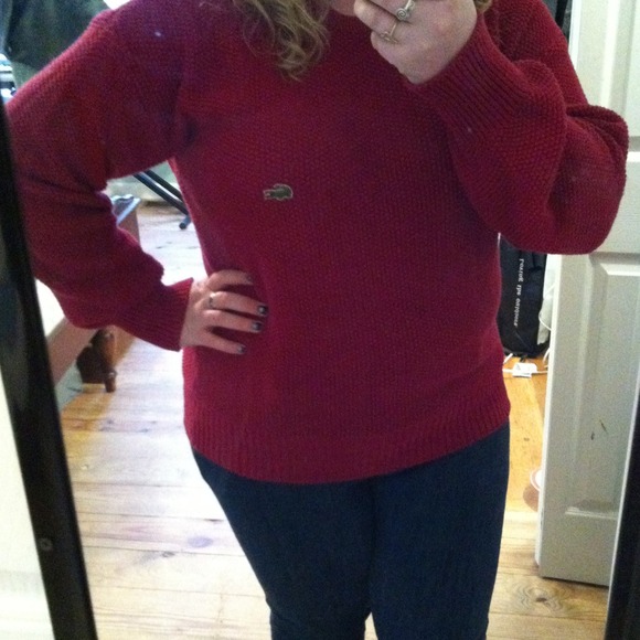 Vintage Burgundy Lacoste Sweater!