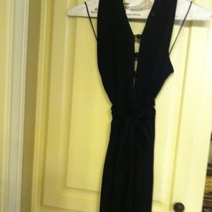 Black halter dress