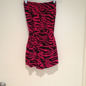⭐Sold⭐Black and Pink Zebra Romper