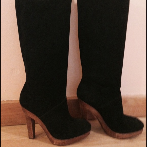 NEW! MICHAEL KORS" Slouch Black Suede Boots sz 9