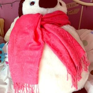 Pretty in pink long scarf