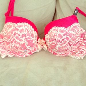 Hot Pink & Lace Victoria's Secret Bra