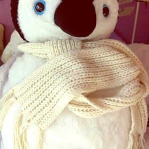 Soft cream-colored scarf