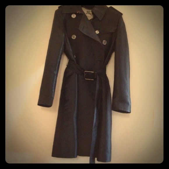 Burberry Black Raincoat