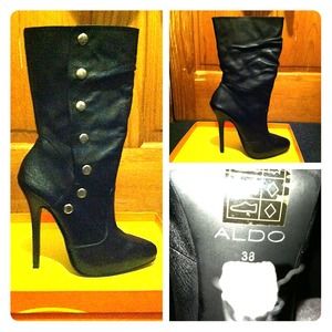 ALDO leather button up boots
