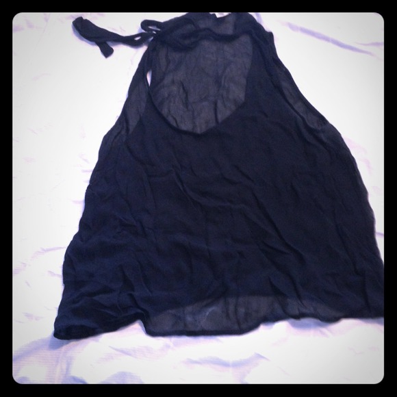 **Sheer tank, with tie at the neck - Picture 1 of 2