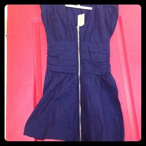 Zip-front spring dress
