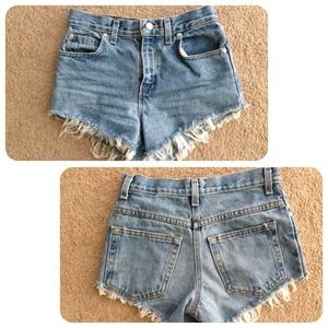 High waisted shorts.