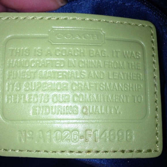 COACH PURSE - AUTHENTIC LIME GREEN