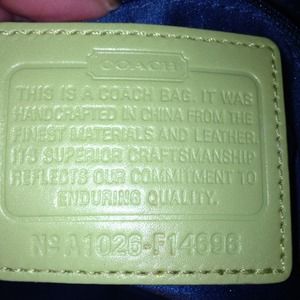 COACH PURSE - AUTHENTIC LIME GREEN