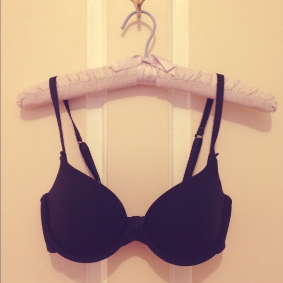 victoria's secret black demi cup cotton bra