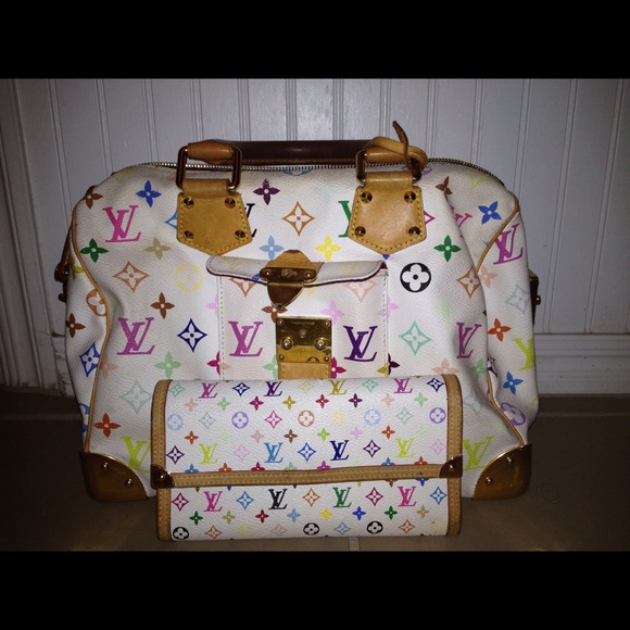 Louis Vuitton Speedy 30 multi white