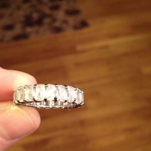 Cubic Zirconia eternity band size 7