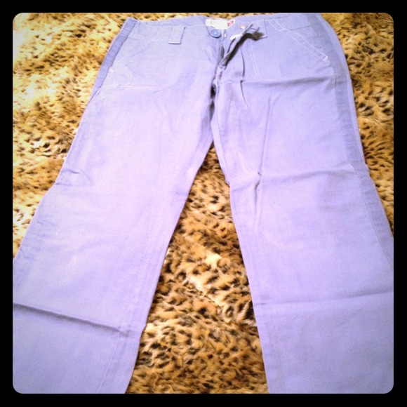 ❌Sold❌Light grey blue slacks. Wide leg. Great fit!
