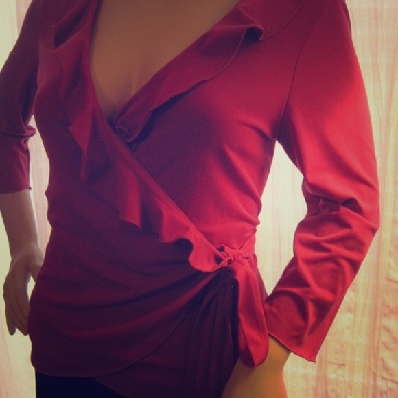 Sold to true771....Pink ruffled blouse