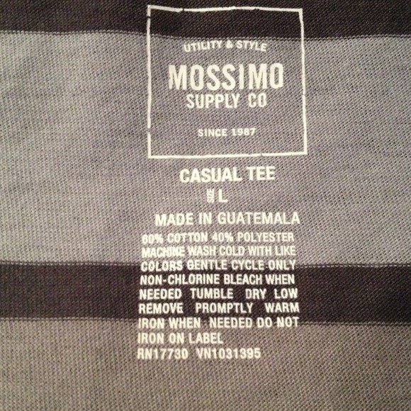 Large, gray stripped long tee! NWOT - Picture 2 of 2