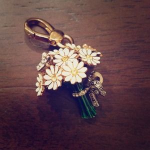 Juicy Couture daisy bouquet charm & peacock charm
