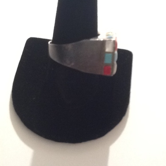 Sterling/Semi-Precious Stone Ring (Sz. 11) - Picture 2 of 4