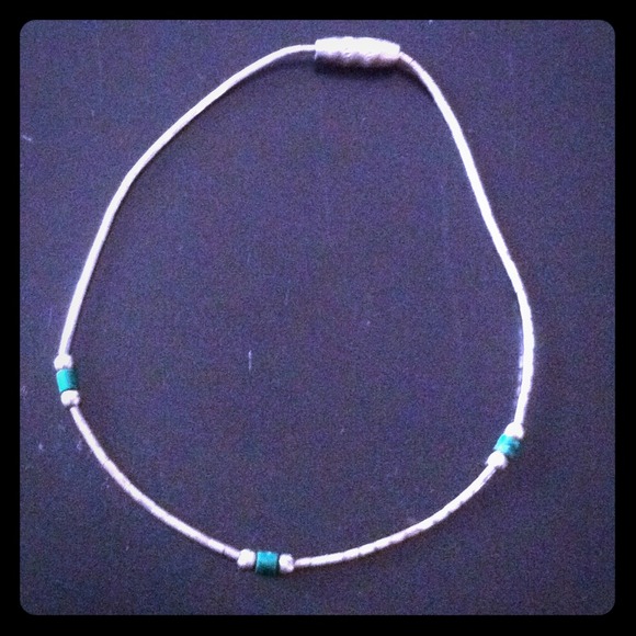 Dainty Sterling Silver and Green Bead Bracelet
