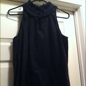 Black Merona sleeveless top w/ ruffle detail