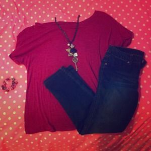 Over-Sized Magenta T