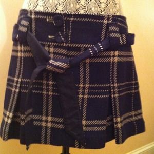 Vintage American Eagle blue plaid skirt