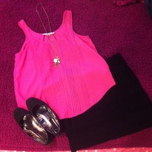 Pink Sleeveless Blouse