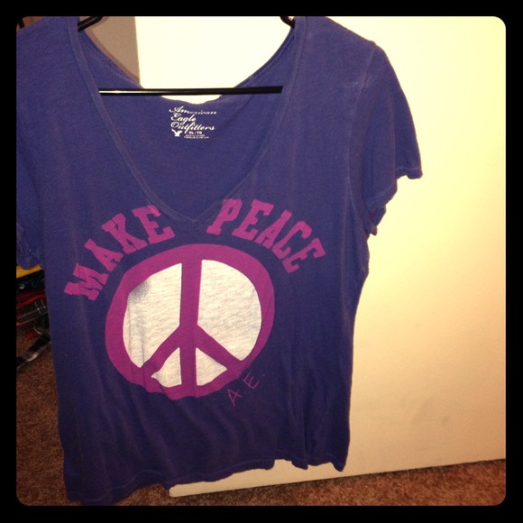 Make peace American eagle shirt