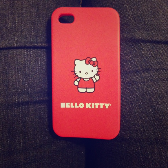 Hello Kitty iPhone 4 / 4s Red Jelly Rubber Case