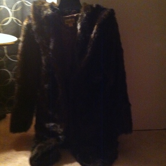 Faux mink coat