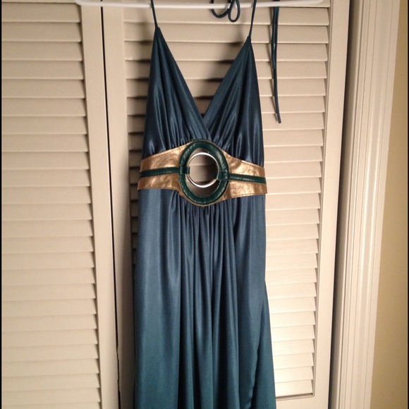 Unique and sexy teal dress