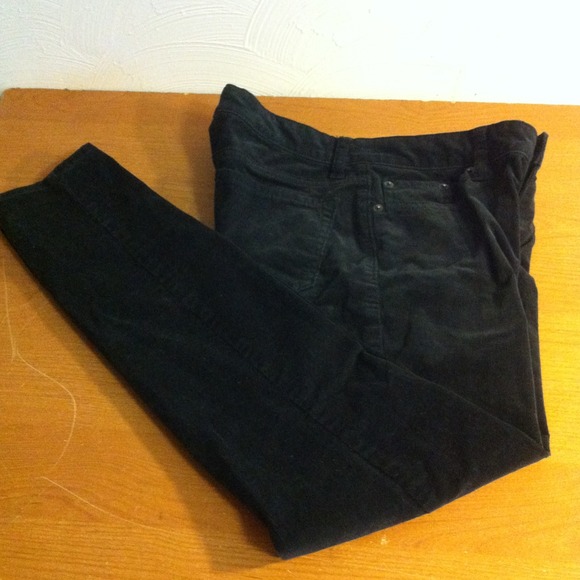 Black cord skinny jeans
