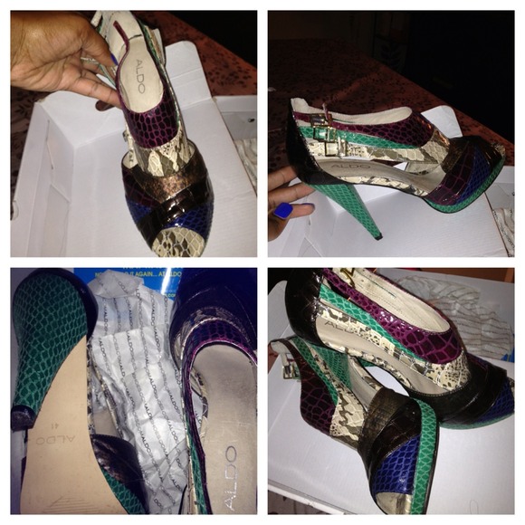 Great for spring multi colored aldo heels.
