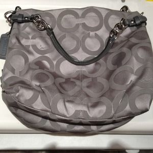 Coach silver shoulder bag