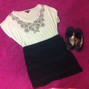 Bat Wing Over-Sized V-Neck