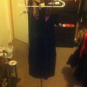 Purple and black dress