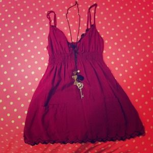 Magenta Tunic with Black Trim