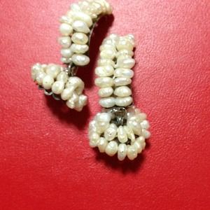 Fresh water pearls & pure silver earrings