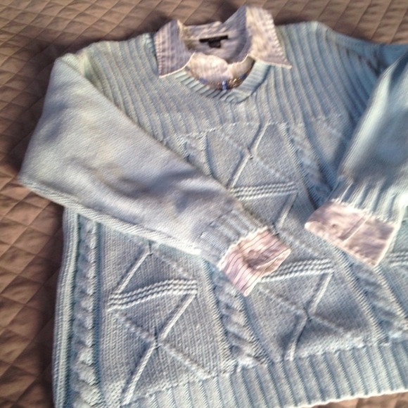 Sweaters - Soft powder blue cotton sweater