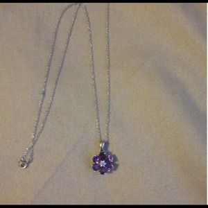 🔴Reserved🔴Purple jeweled flower necklace