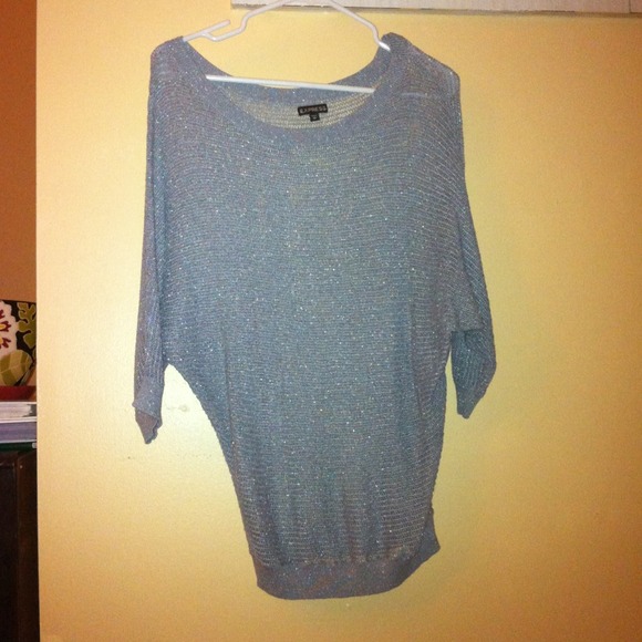 ❌SOLD❌ Express silver mesh sweater