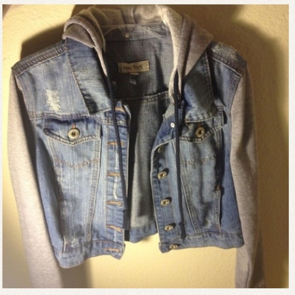 Denim vest jacket.