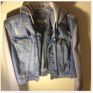 Denim vest jacket.