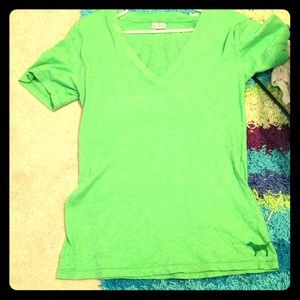 Lime green short sleeve PINK shirt
